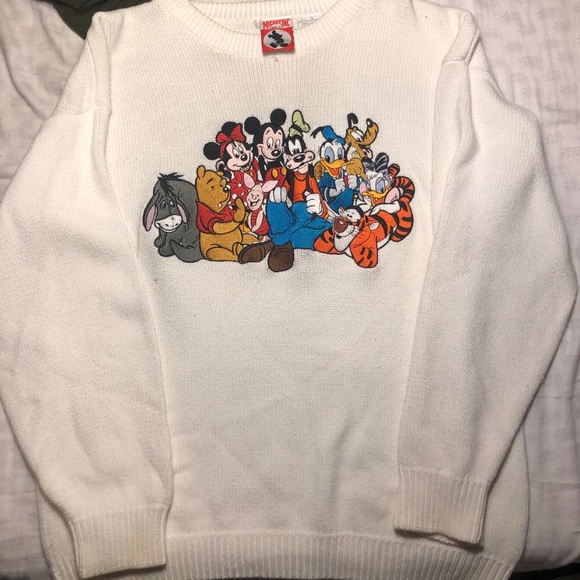 VINTAGE OVERSIZED DISNEY SWEATER | Cream, White - Picture 3 of 5